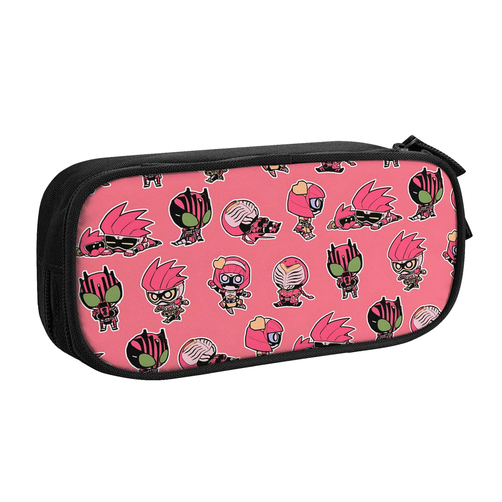 

1 Piece Pink Heroes Collection Pencil Case for Students Gifts Pen Box Pencil Bag Kamen Rider Stationery Supplies Pen Holder Bag