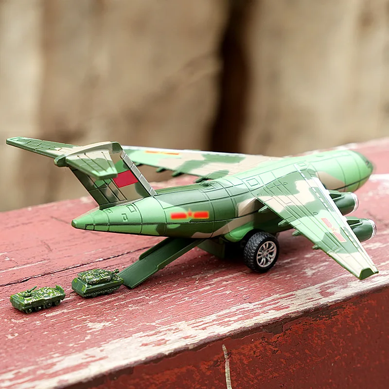 1: 200 alloy pull back Y-20 transport aircraft model,high-quality collectible ornaments,simulated sound and light airplane toys.
