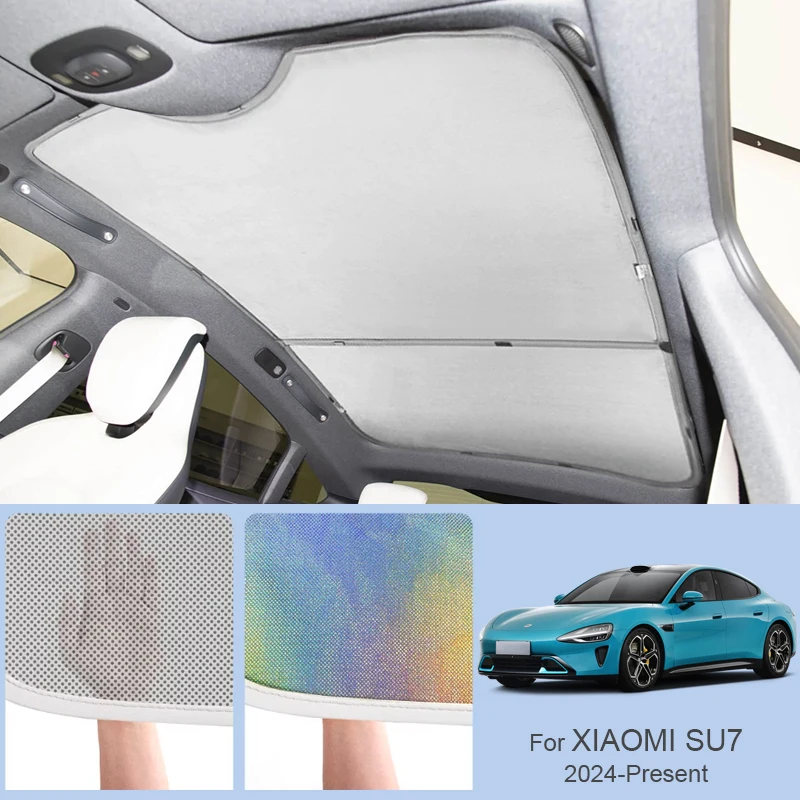 

Автомобильный люк на крыше, солнцезащитный козырек для XIAOMI SU7 2024-настоящее время, красочный ледяной нано, теплоизоляционный светильник, анти-УФ, автоаксессуары