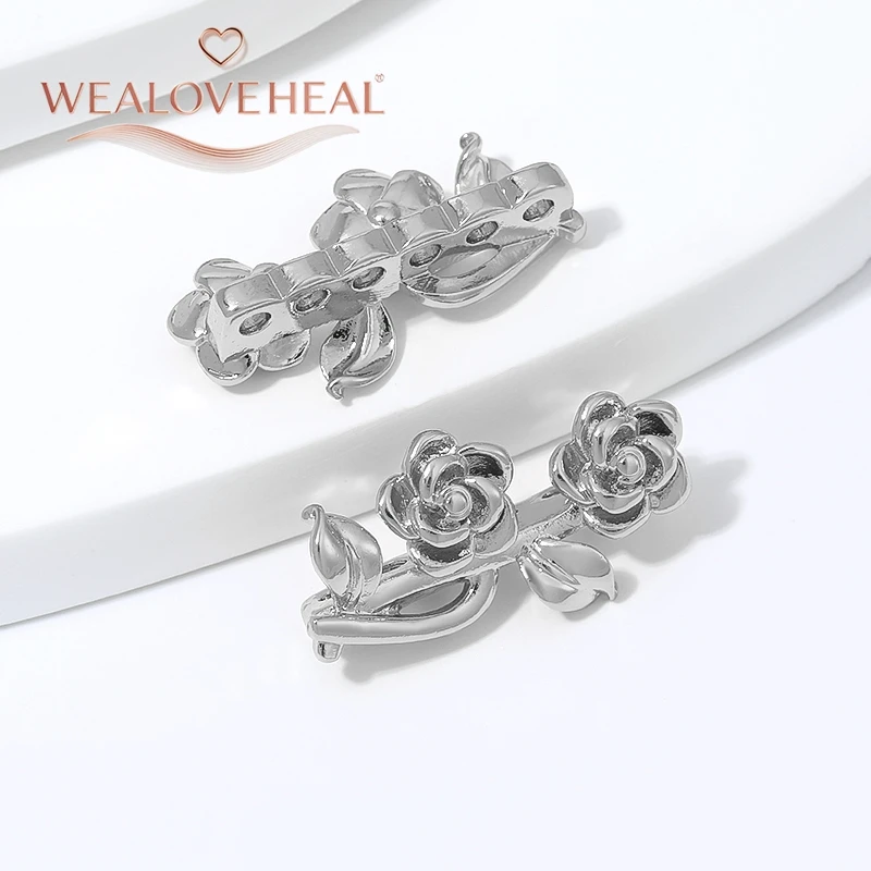 18K vergoldete Messing-Abstandsperlen in Rosenblüten- und Blattform, Mehrfachloch-Verbinder, DIY-Schmuckzubehör für die Herstellung von Perlenarmbändern und Halsketten – Detail 19