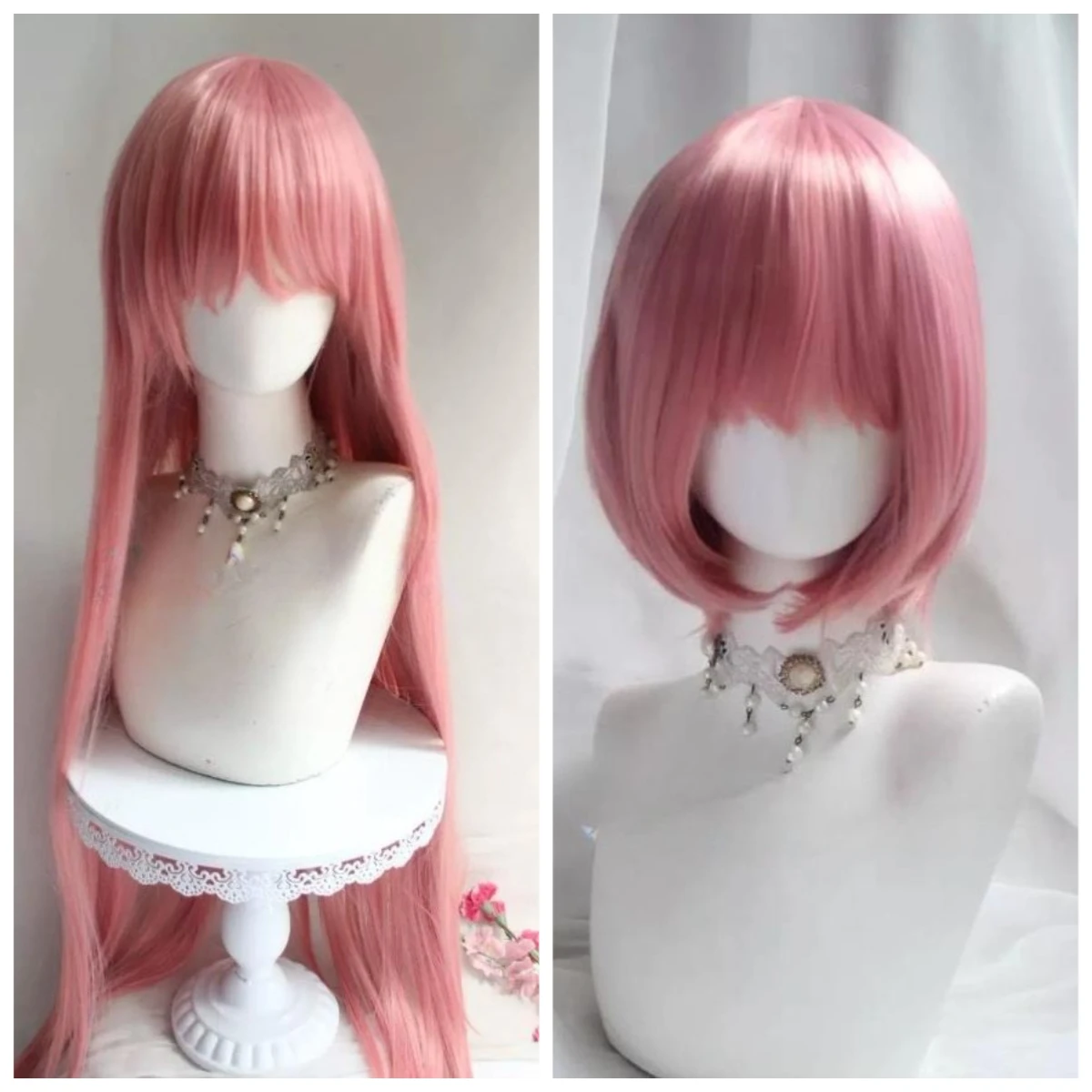 Project Sekai More More Jump! Momoi Airi Cosplay Wig Anime Game Roleplay Party Costume Prop Synthetic Hair Heat Resistant Fiber