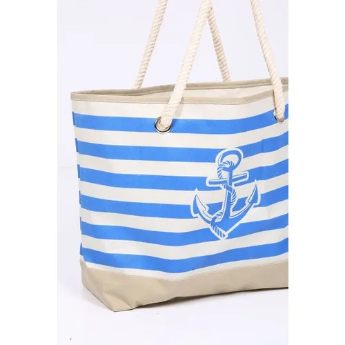 Beach Bag Blue Striped 2021 flashy trend summer fashion off) cz diamond and beautiful special