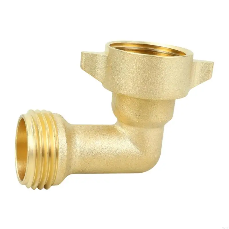 M76E 90-Grad-Messing-Schlauchbogen, 4er-Pack, 3/4-Zoll-Wasserschlauchanschluss mit Gewinde und Dichtungsscheiben für – Detail 3