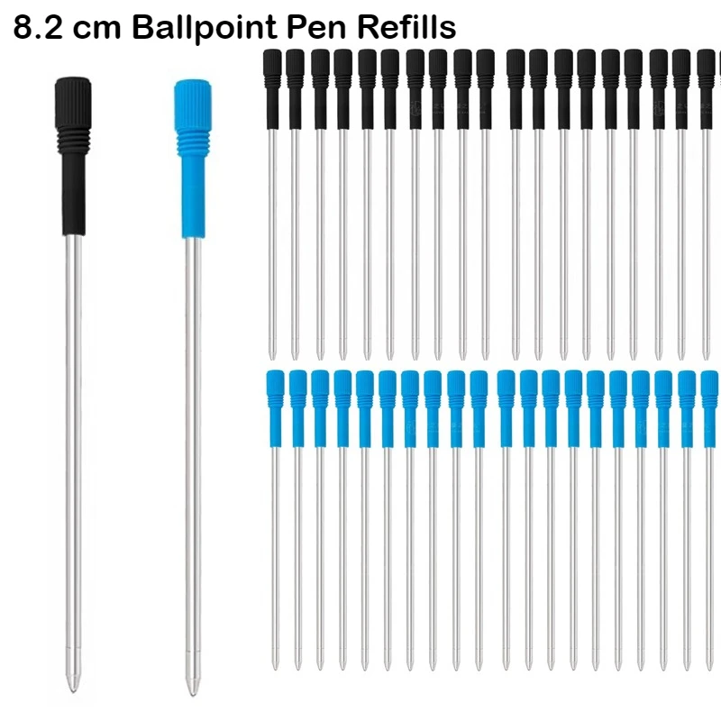 

5/10/50 PCS 82mm Pen Refill Metal Ballpoint Pen Refills Gifts Blue Black Red Pen Refills Office School Supplies Stationery
