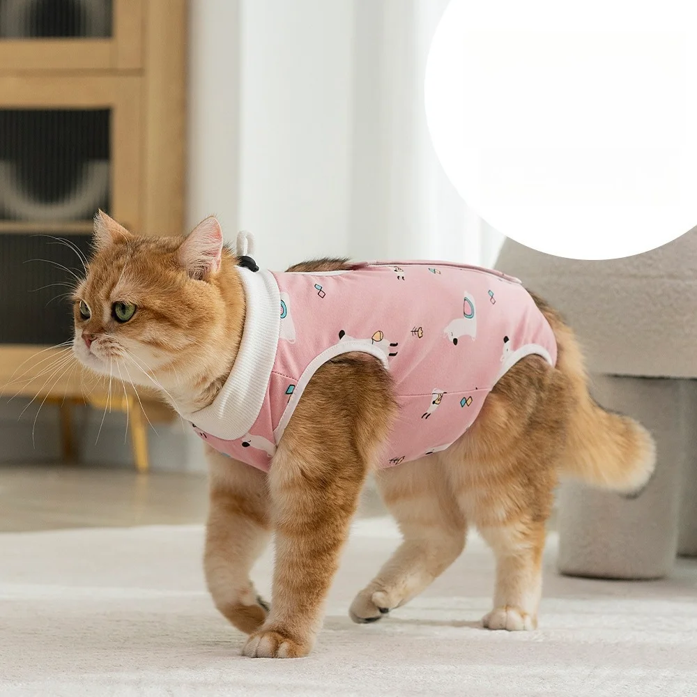 Anti Licking Cat Sterilization Clothes Thin Breathable Pet Underwear Weaning Clothes For Female Cats Dog Dress
