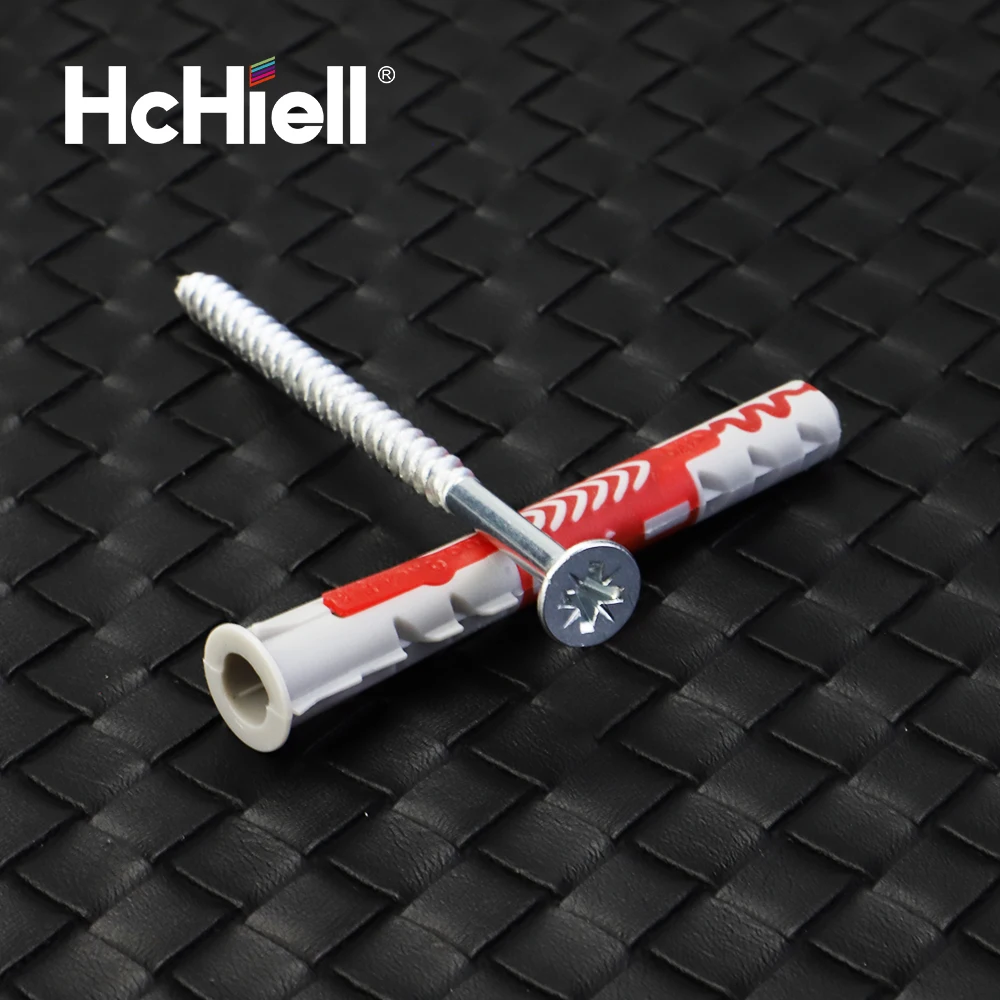 HCHIELL 10 Set Expansion Tube M8 Safety Anchor Bolt Expansion Pipe Nylon Tube Hollow Wall Anchors Plugs Screws Wall Fastener