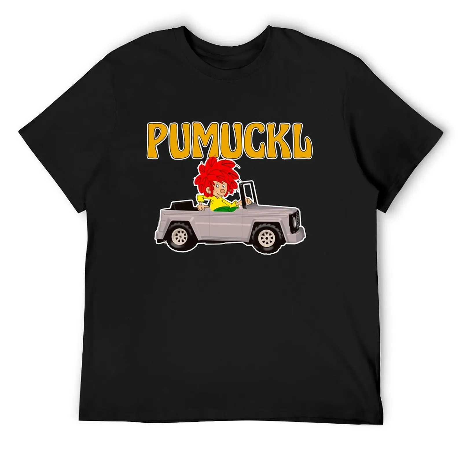 Pumuckl in toy car T-Shirt summer tops customs for a boy blacks fruit of the loom mens t shirts