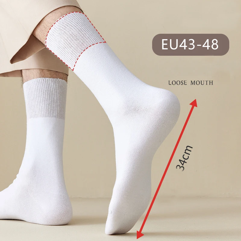 Chaussettes courtes en coton pour hommes d'affaires, grande taille, couleur unie, prévention des varices,