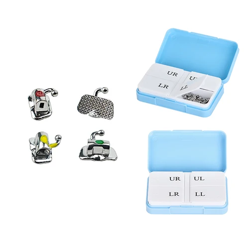 Imagen 1 del producto Tubos bucales de ortodoncia Dental para dientes del primer Molar, monobloque incollable, no Convertible, Single Roth MBT 0.022 80 Uds/200 Uds.