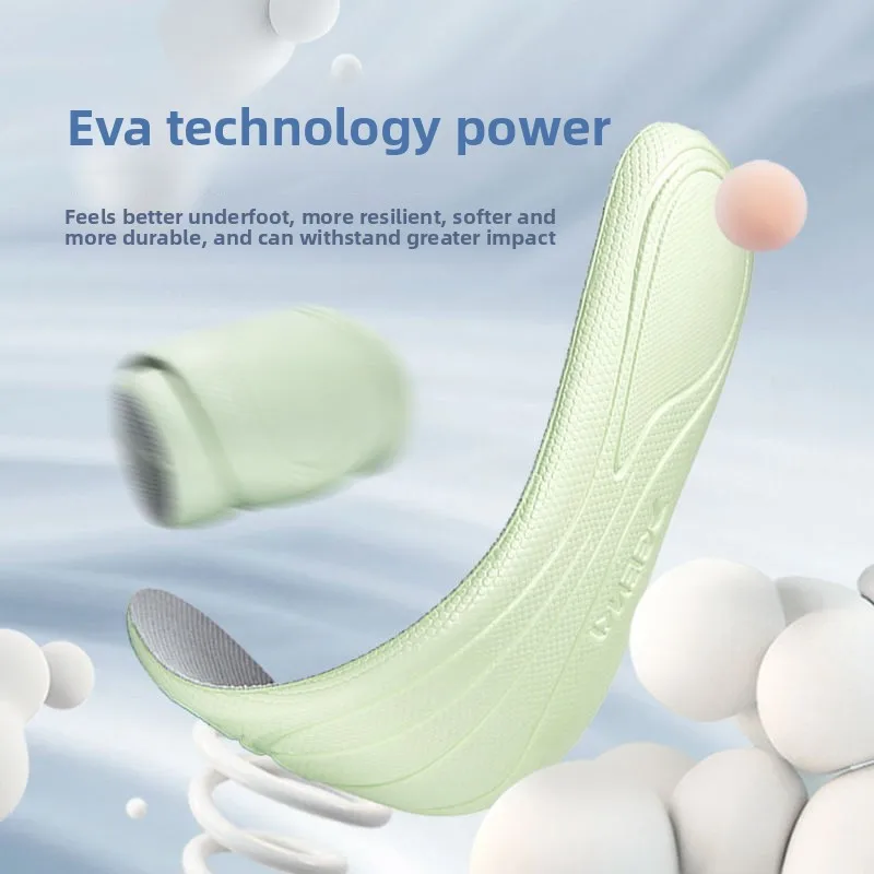 EVA Soft Sports Shoe Insoles, Sweat‑Absorbing Deodorant Shock‑Absorbing Anti‑Slip for Men Women Basketball Running Sneakers