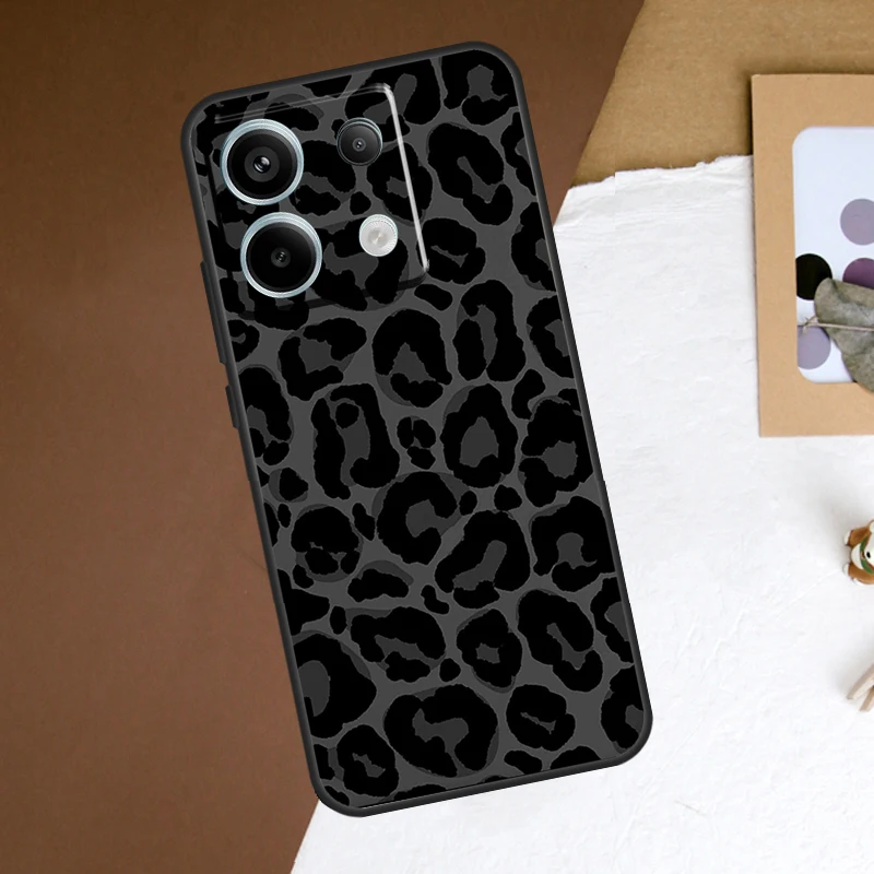 Leopard Print Black Cheetah Pattern Case For Xiaomi Redmi Note 13 Pro Plus Note 12 11 9 10 11S 10S 12S Redmi 13C 10C 12C Cover