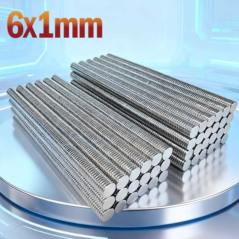 Round Thin 6x1mm Magnet 6*1mm Accessory for Refrigerator Science Craft Diy Office Fridge Whiteboard Mini Small Magnet 50-2000pcs