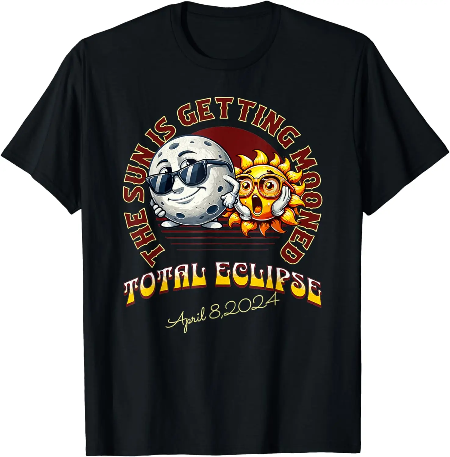 Funny Solar Eclipse April 2024 Sun is Getting Mooned T-Shirt