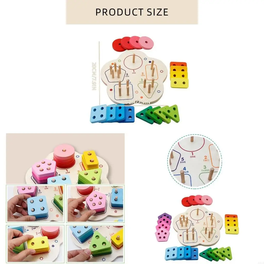 Kindergarten Fraction Learning Toy per il puzzle Block A2UB della scuola elementare