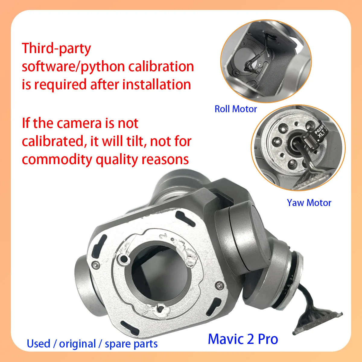 

Original Mavic 2pro gimbal arm assembly with YPR motor cable suitable for DJI Mavic 2pro series maintenance accessories