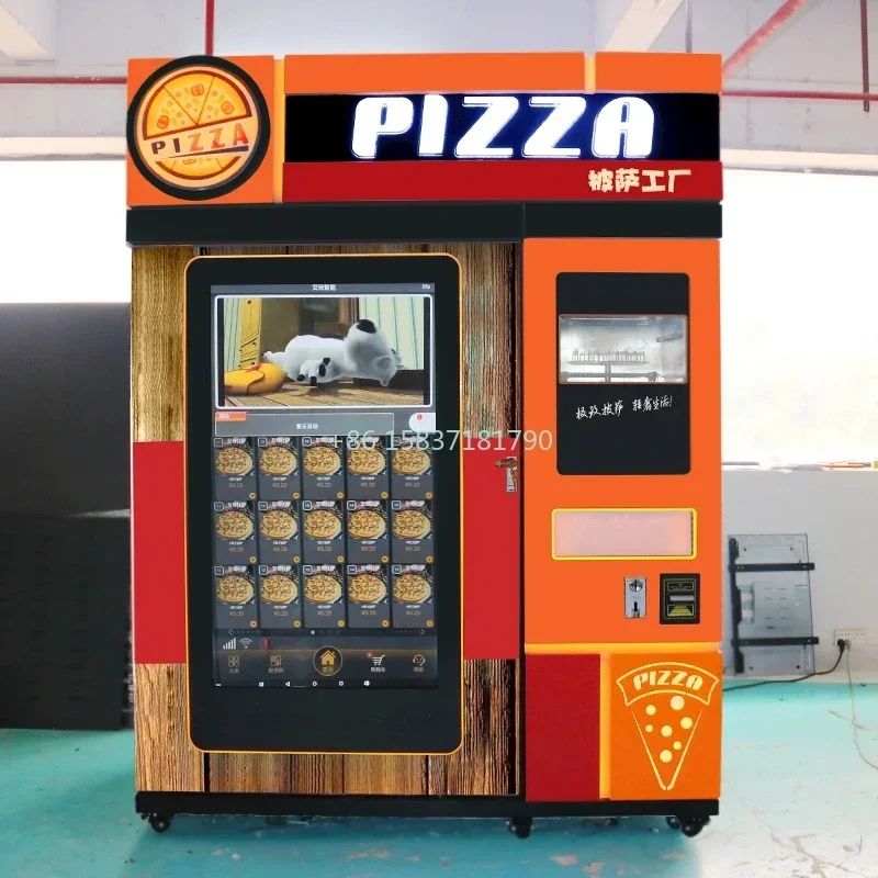 Factory Smart Touch Screen Pizza Vending Machine Commercial Fully Automatic Outdoor Hot Fresh Fast Food Self Service Machine