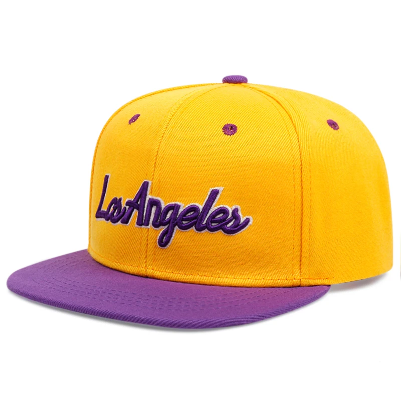 New 2024 Los Angeles Alphabet Embroidered Spliced Neutral Fashion Street Hip Hop Adjustable Baseball Hat