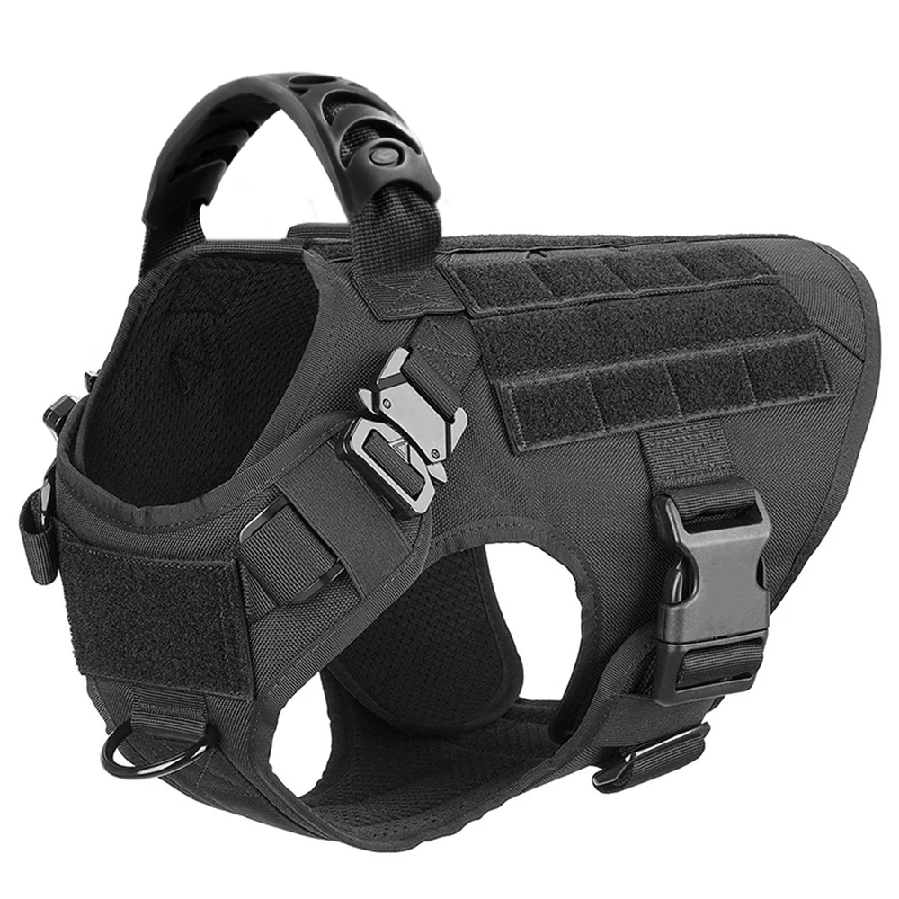 Tactical Large Dog Harness Vest and Leash Set for German Shepherd Malinois