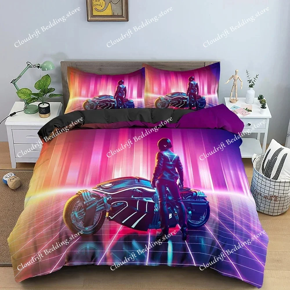 retro-bedding-set-abstract-duvet-cover-set-waves-and-sunset-pattern-comforter-cover-with-pillowcase-king-queen-home-textiles