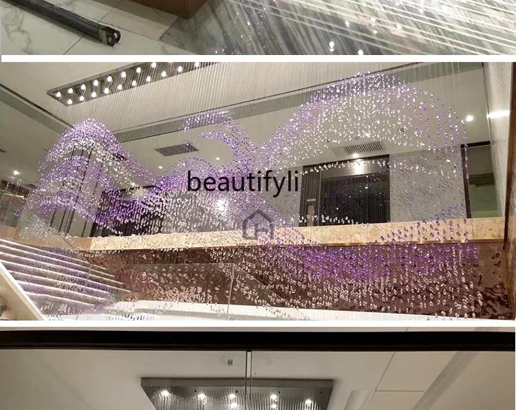 Hotel Lobby Sales Office Entrance Chandelier Personalized Creative High Mountain and Flowing Water Screen Lamp
