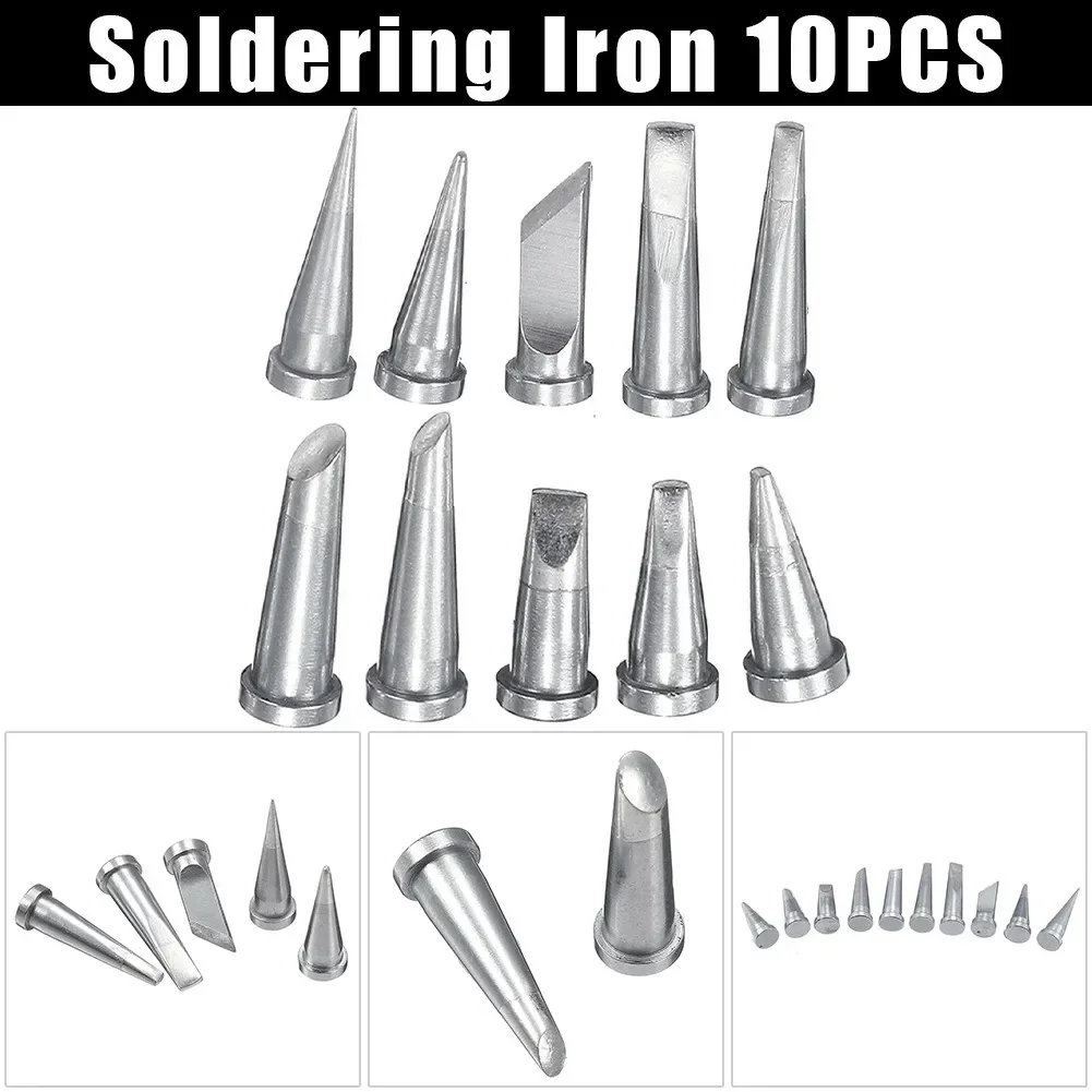 10Pc Soldering Iron Tip Set For Weller WSD81 WD1000 WSP80 WP80 WSF 81D5 LT Tips Copper Electric Soldering Iron Tip