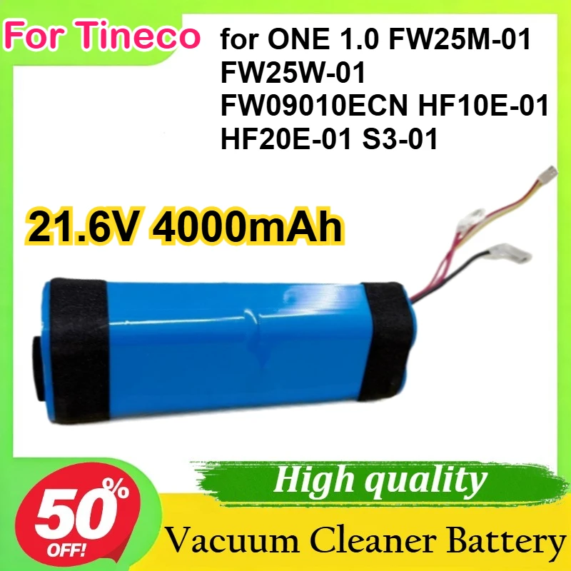 For Tineco FLOOR ONE 1.0 FW25M-01 FW25W-01 FW09010ECN HF10E-01 HF20E-01 S3-01 Floor Scrubber Battery 21.6V