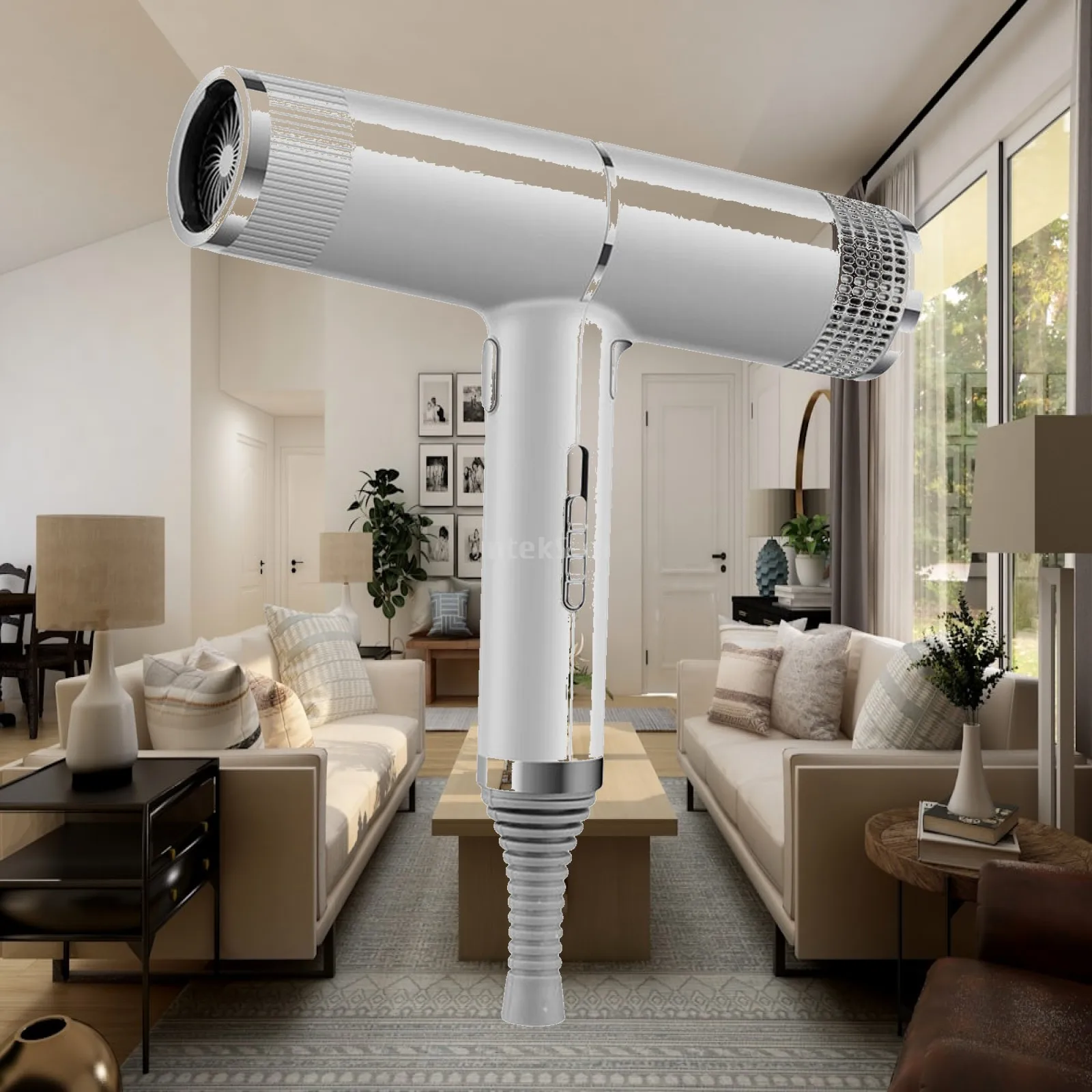 Professional Hair Dryer 3 Speed Negative Ion Quiet Blow Dryer with Concentrator and Diffuser for Hair Styling