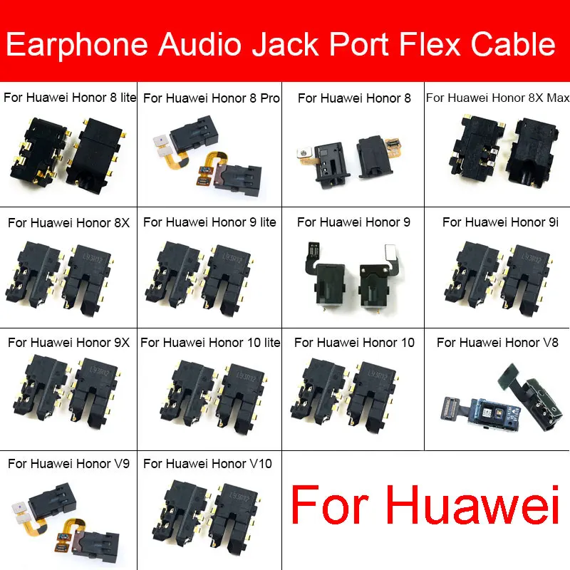 

Audio Jack Flex Ribbon Cable For Huawei Honor 20i V8 V9 9i 9X 8X Max Pro 8C View 10 Lite Headphone Earphone Port Repair Parts