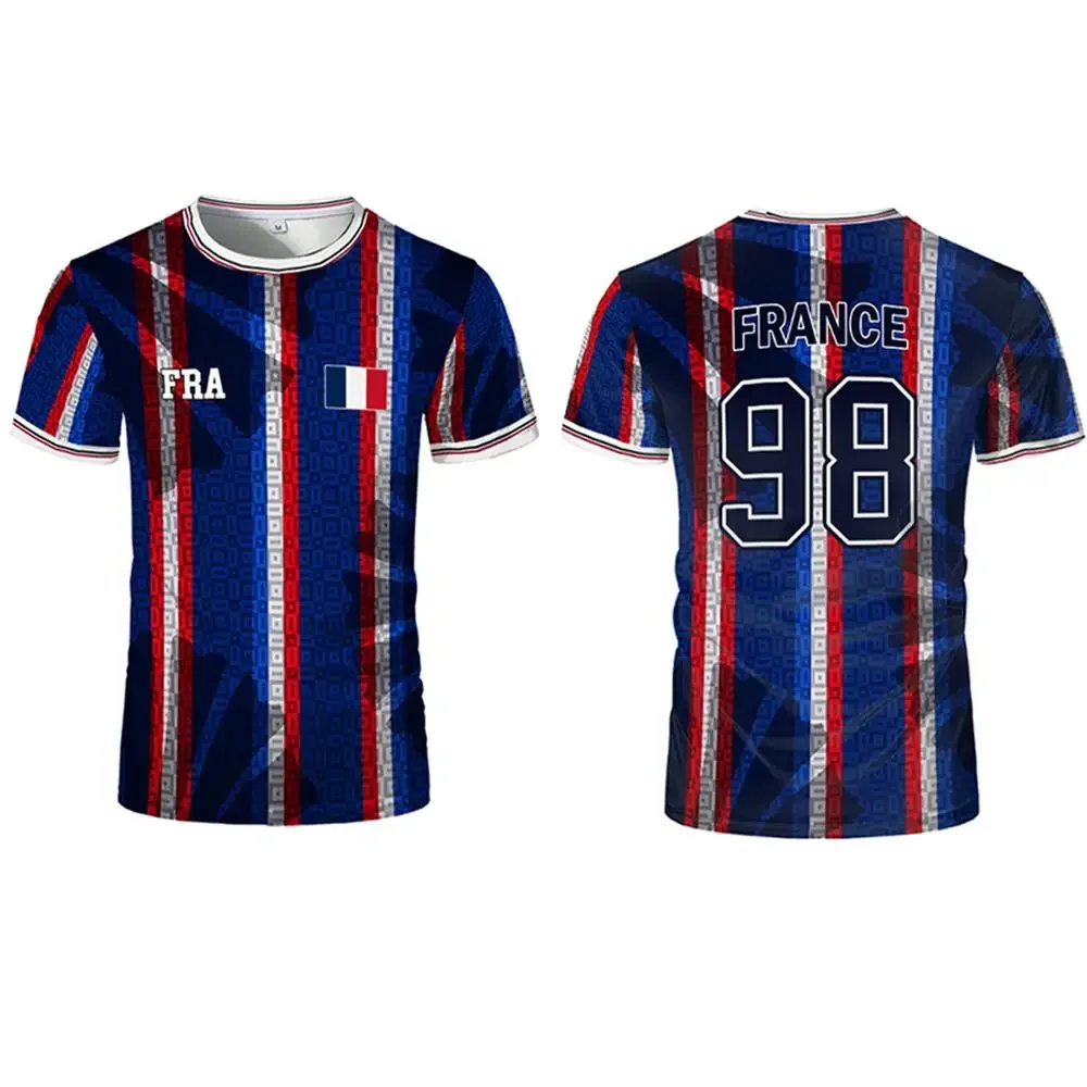 New France Flag 3D Print Jersey 2026 Summer Sports Breathable Quick-Drying T-Shirt Men's And Women's Soccer Training Uniform