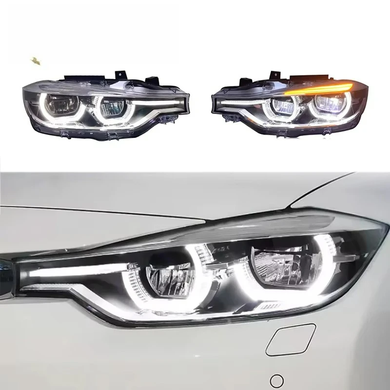 

Auto Parts 3 Series F30 F35 13-15 Headlight Assembly Modified Angel Eye LED Daytime Running Lights