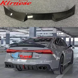 A7 S7 RS7 For ABT Carbon Fiber Rear Trunk Spoiler Wing Lip for Audi A7 S7 RS 2019-u Car-Styling