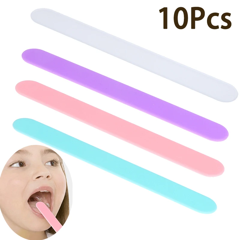 10Pcs Medical Plastic Disposable Waxing Tongue Stick Depressor Spatula Body Wax Barber Wax Rod  ﻿