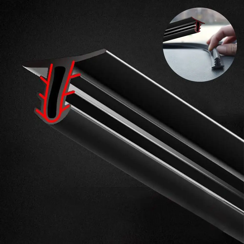 1.6M Universal Soundproof Rubber Dustproof Car Panel Seal Dashboard Sealing Strip Auto Seals Car Windshield Sealant