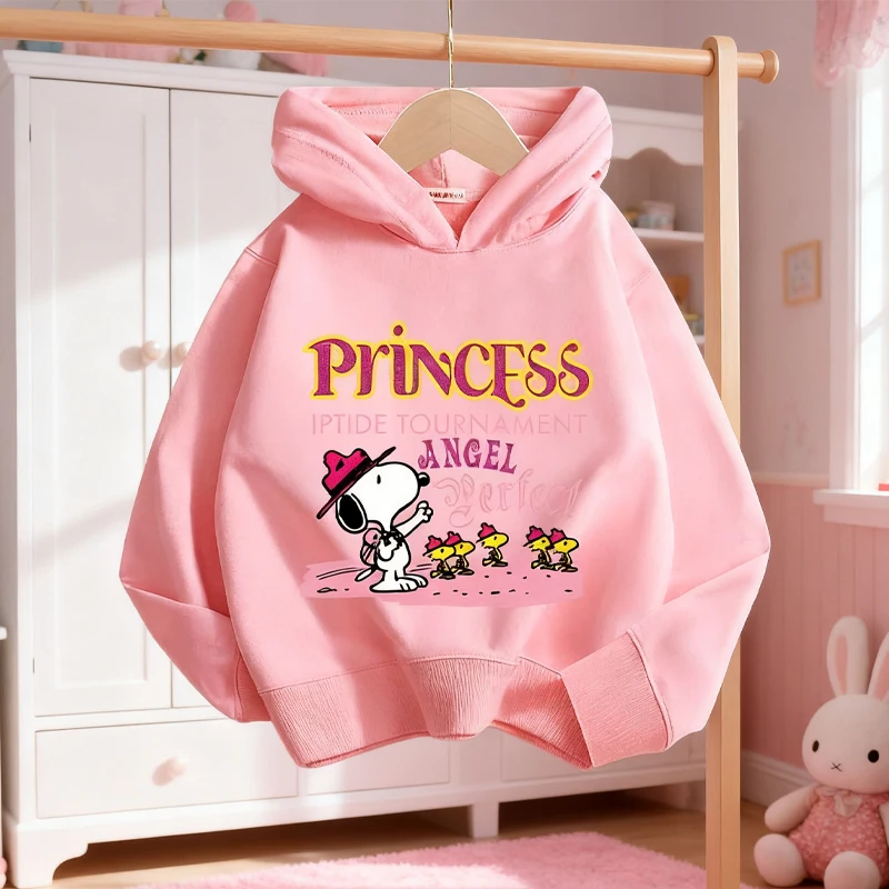 

Snoopy Children's Hoodie Autumn Winter Cartoon Anime Pattern Warm Top Outdoor Loose Comfortable Hoodie Children's Birthday Gift