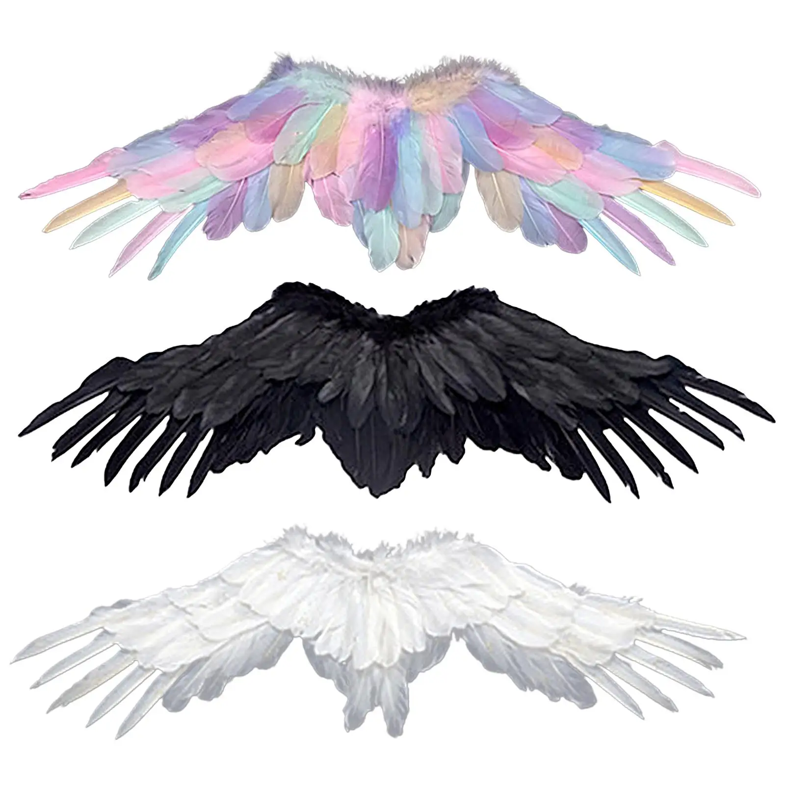 Accessoires de fête aile d'ange en plumes, robe fantaisie de mariage, décoration d'anniversaire, accessoires de Cosplay, aménagement de scène de spectacle pour enfants en bas âge