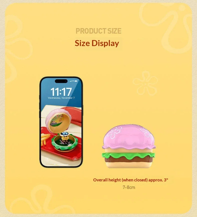 Original POPMART SpongeBob Krabby Patty Blind Box Sammlerstück Mini-Figur Heim Auto Desktop Dekoration Ornament Überraschungsbox Spielzeug – Detail 24