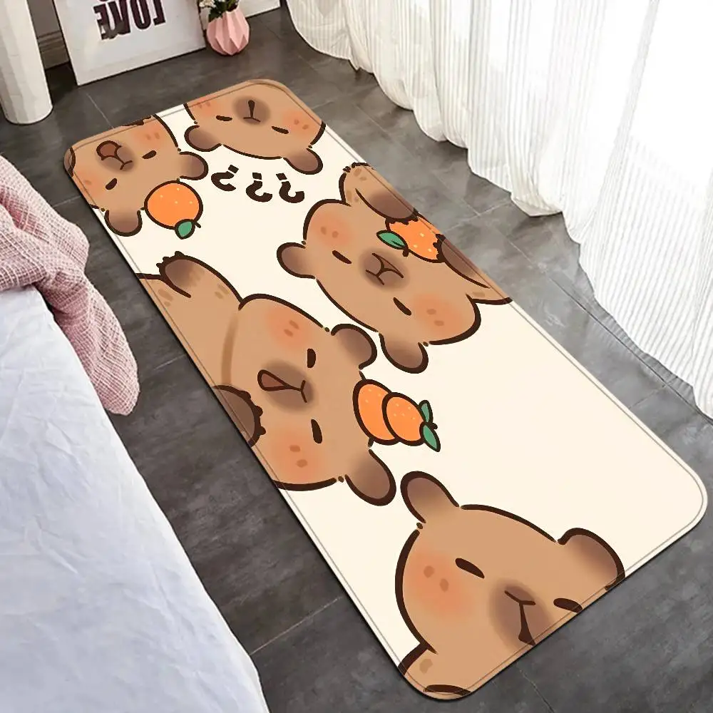 سجاد كابيبارا الطويل اللطيف لتزيين غرفة الأطفال وغرفة النوم والشرفة المضادة للانزلاق ممسحة غرفة المعيشة Alfombra #4