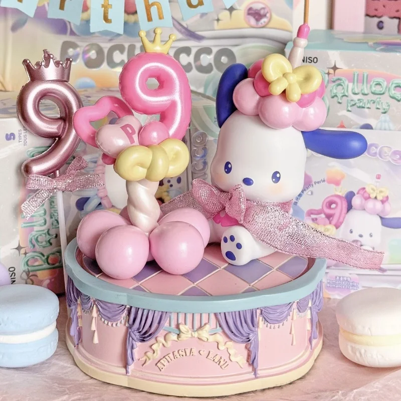 Sanrio ชุดลูกโป่งสุนัขปาชาชุดงานรื่นเริงชุดตกแต่ง pochacco ทำมือของขวัญตกแต่งวันเกิด