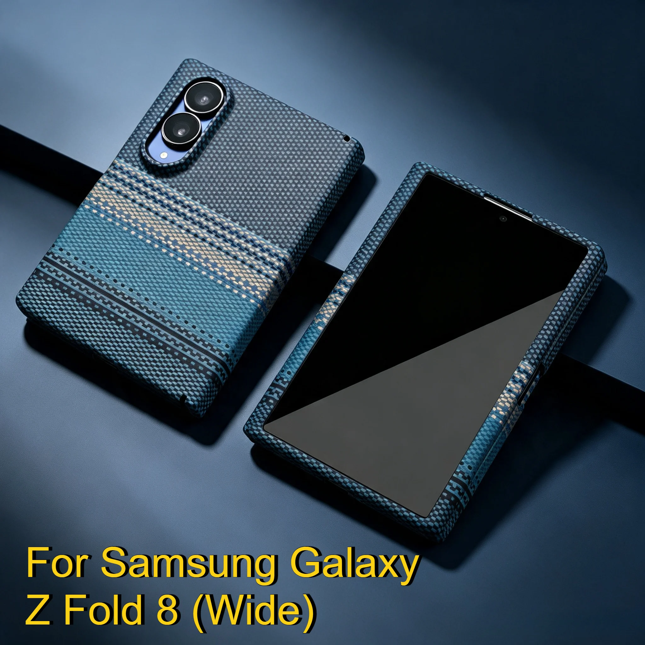 Business Carbon-Faser-Textur PC Magnetische Hüllen für Samsung Galaxy Z Fold 8 Wide Ultra 7 6 5 mit Magsafe Displayschutzfolien