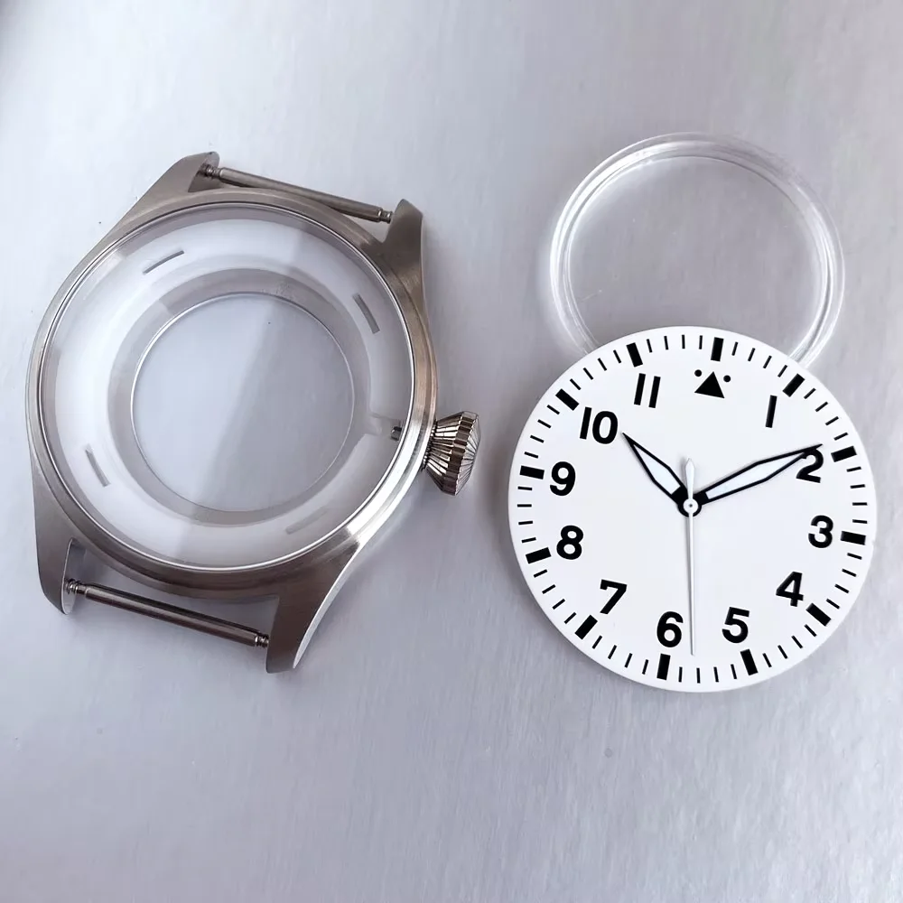 

43mm NH35A Pilot Watch Case Accessories for NH36 NH38 PT5000 ETA2824 Sapphire Glass 200M Waterproof for NH35 Automatic Men Watch