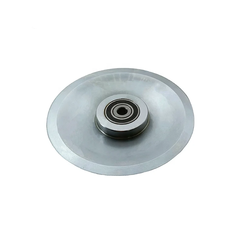 

Bevel or flat disc profiling plates for parts of woodworking machinery with bearings for edge banding machines