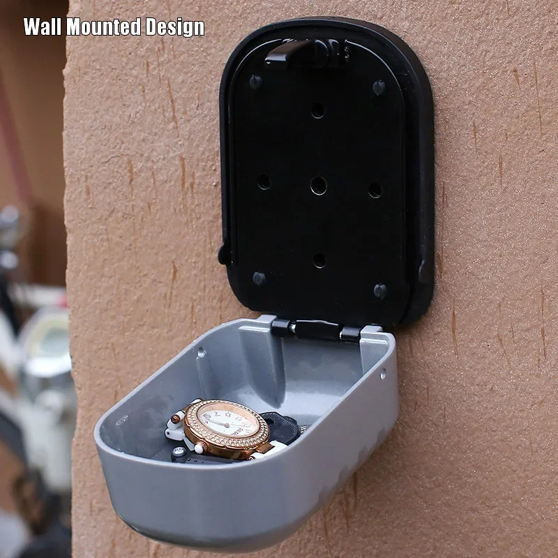 Spare Keys Stash Box Key Safe Box Password Lock Keys ID Cards Metal Secret Hidden Storage Box Organizer For Home Apartment