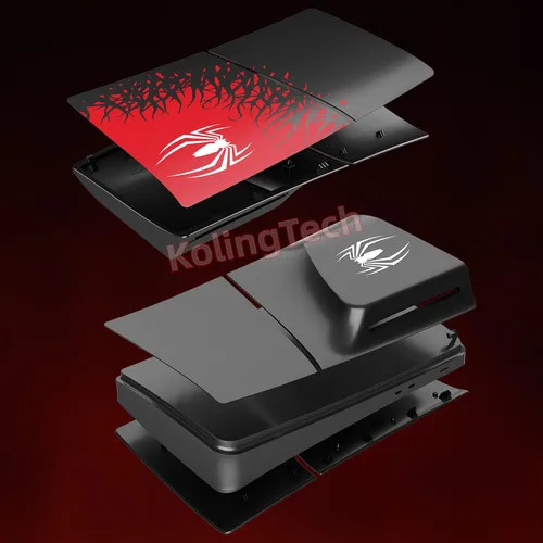 Imagen 2 del producto Accesorios de carcasa de repuesto ABS Premium para PS5, cubierta protectora delgada, placa frontal dura apta para Playstation 5 Slim Spider Version