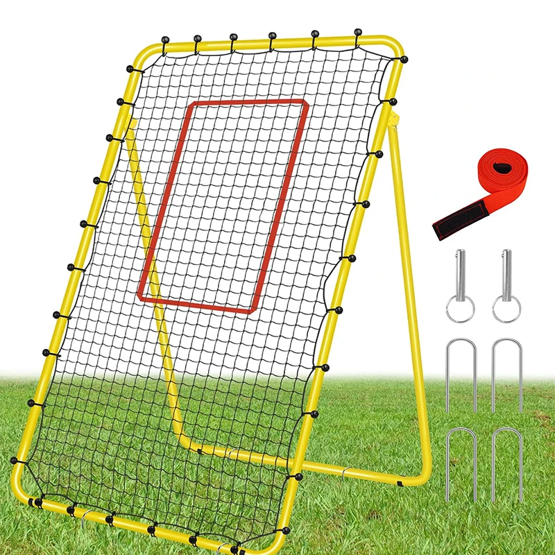 Multi-Sport Training Equipment Volleyball Baseball Tennis Football Lacrosse Rebound Practice Nets Metal Yellowpromote sales