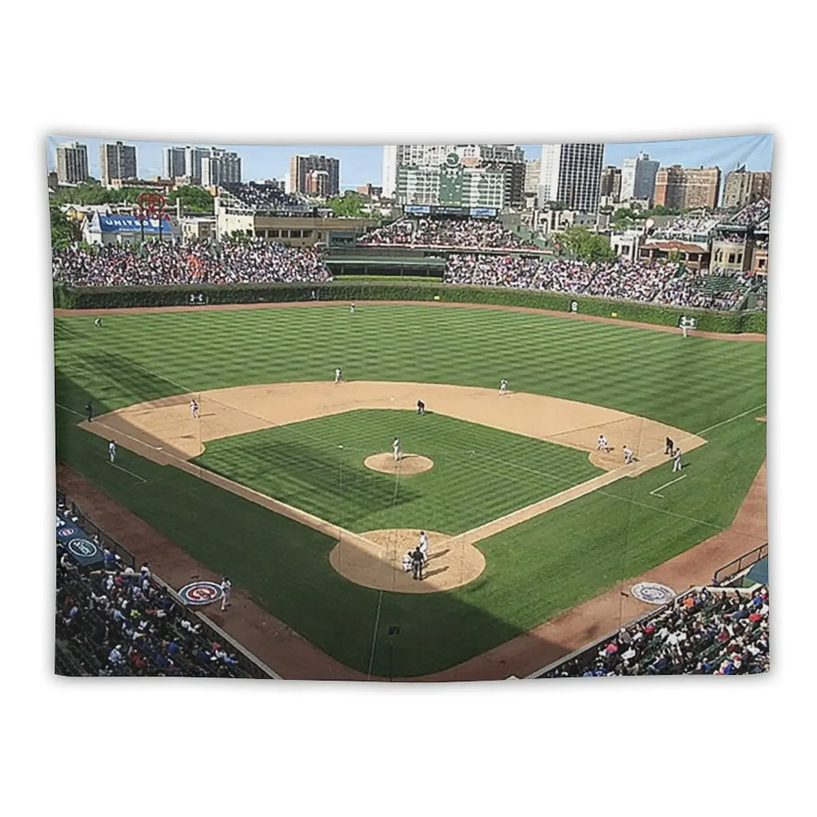 Wrigley Field, Chicago Baseball Stadium, Ivy Covered Wall, Bleacher Bums, Waveland Ave, Tapestry Room Decor For Girls Tapestry