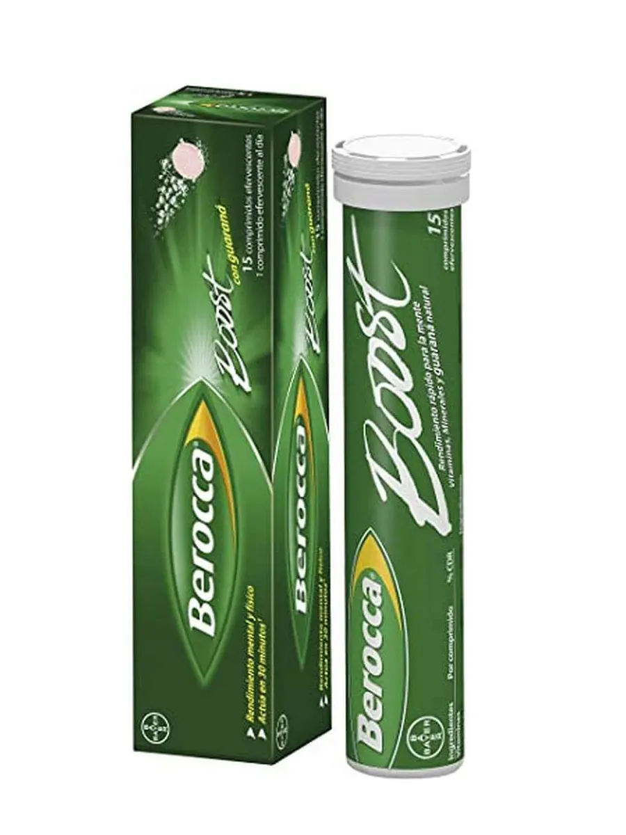 Berocca boost 15 effervescent tablets-extra energy for your mind in 30 minutes