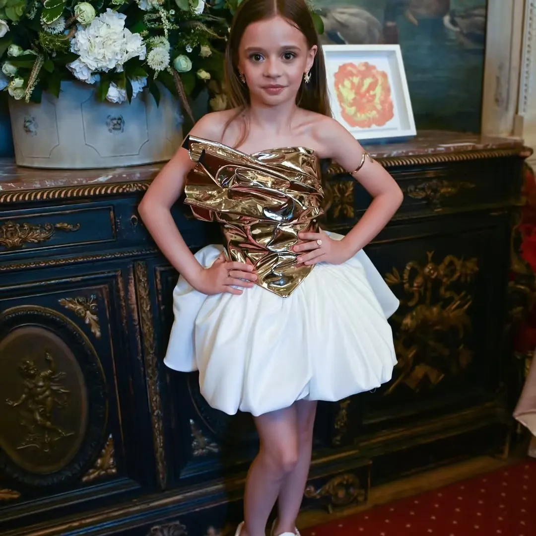 smileven-strapless-gold-arabia-flower-girl-dresses-with-cape-mini-skirt-girl's-party-gowns-vestidos-para-ninas-customized