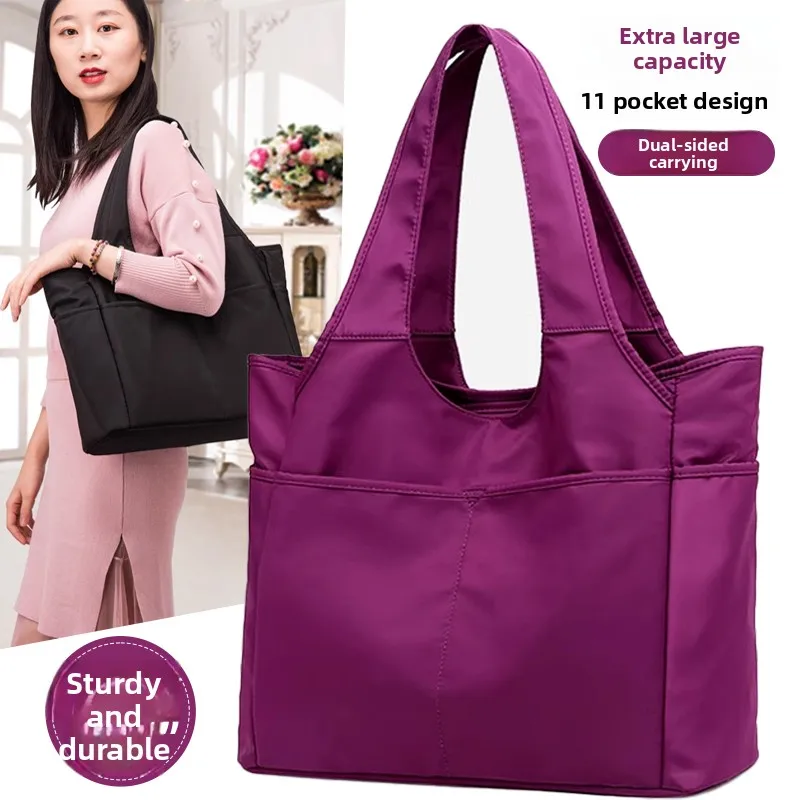 

Модная женская сумка из нейлона Ox, новинка 2026 года, повседневная дорожная сумка большой вместимости, мягкая сумка-тоут на одно плечо