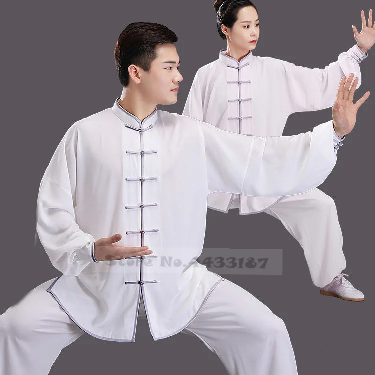 Chinese Traditionele Tang Pak Kung Fu Kleding Retro Oosterse Unisex Tai Chi Kleding Losse Elastische Taille Viscose Loungewear 3XL