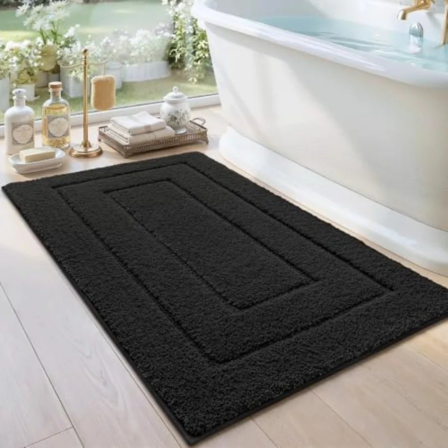 

Bathroom Rug 43x24 Non Slip Washable Bath Mat for Shower Floor Extra Large Absorbent Soft Bathmat with Rubber Backing Quick Dry
